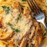 Grilled Pasta Chicken with parmesan and parsley