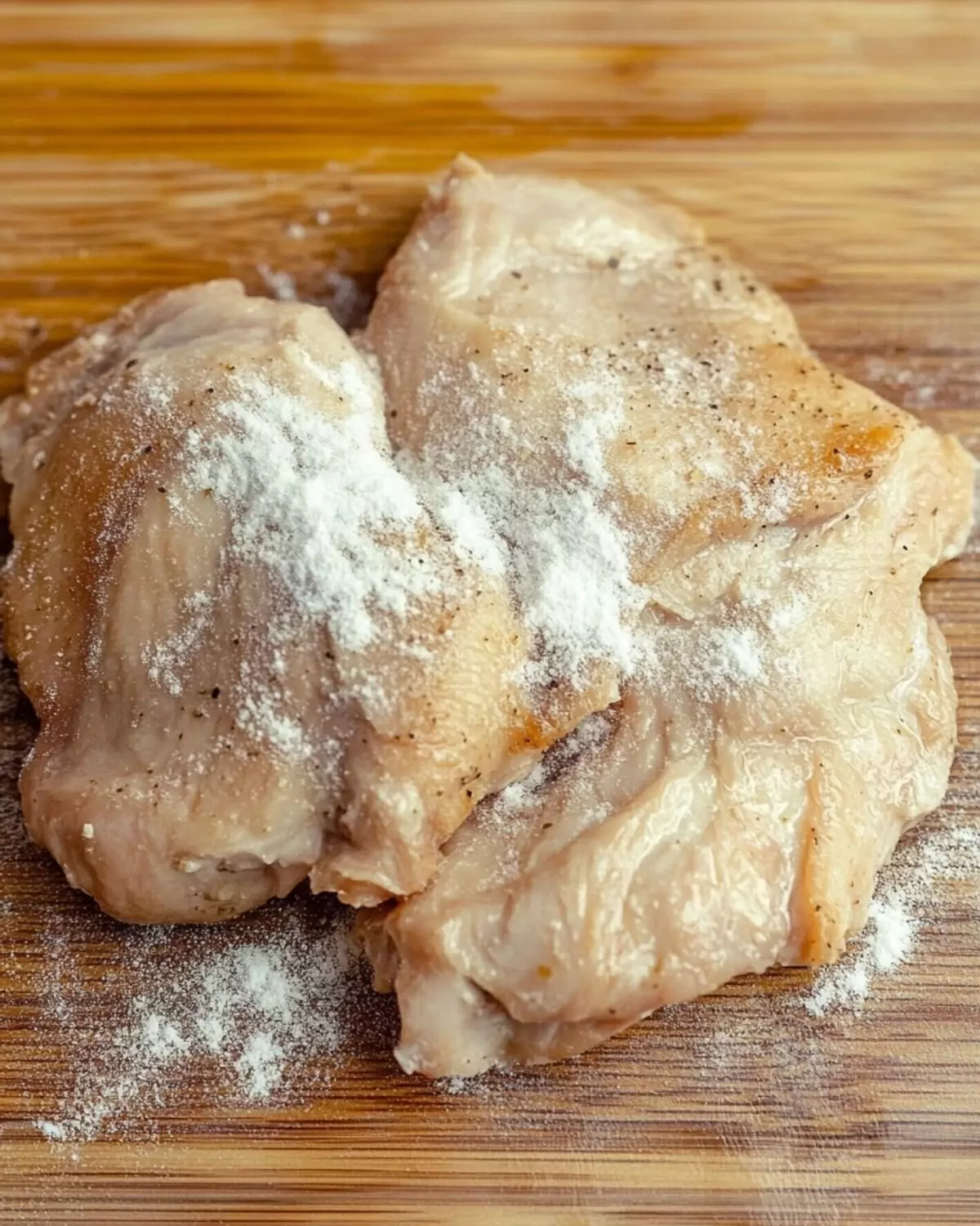 Raw chicken seasoned for Pasta Chicken
